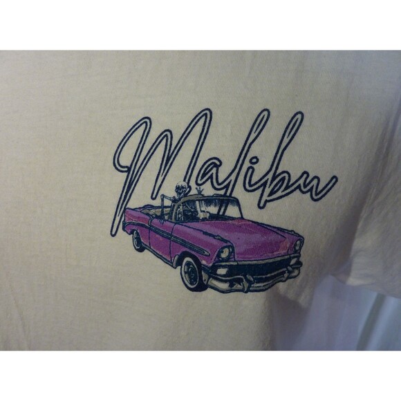 Malibu Surf Club '73-White T-Shirt-sz M - Picture 5 of 6